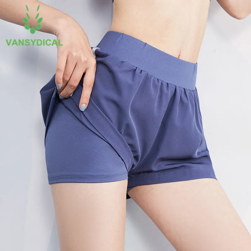 Vansydical женские спортивные колготки 2 в 1 шорты для спортзала йоги дышащие леггинсы