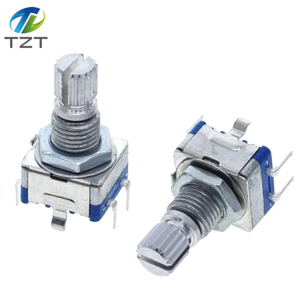 5 шт. Сливовая ручка 20 мм Поворотный кодовый кодирующий переключатель/EC11/цифровой потенциометр с выключателем 5 Pin