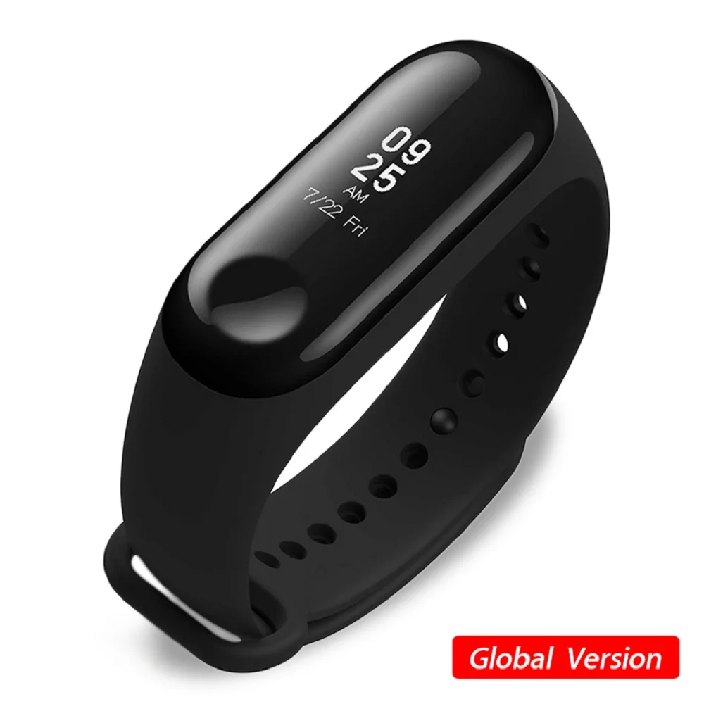 Xiaomi Mi Band 3 Смарт-браслет часы OLED сенсорный экран Водонепроницаемый Фитнес-трекер для измерения сердечного ритма умный Браслет M3 спортивный - Цвет: Global Standard