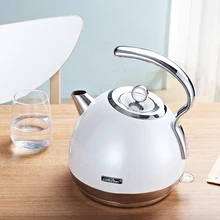 304 Электрический чайник с ручкой из нержавеющей стали, Электрический чайник для дома с автоматическим отключением питания, розовый круглый Электрический чайник