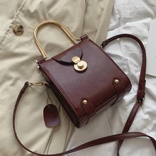 Текстурированная Маленькая женская сумка Новая модная Корейская версия универсальная сумка через плечо ретро качественная сумочка маленькая квадратная сумка