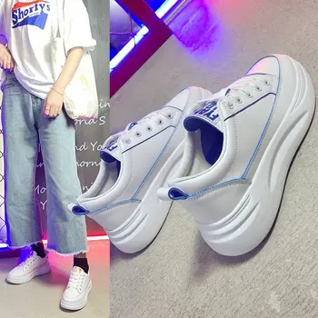 

Liren 2019 Summer New Fashion Casual Women Sneakers Shoes Mixed Colors Breathable Lace-up Flat Heels Women Sport Shoes