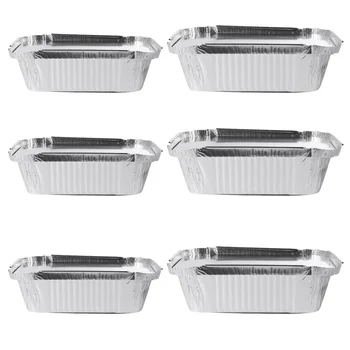 

20pcs Box Practical Disposable Tin Foil Simple Heat-resisting Durable Tin Foil Box Food Container for Food Barbecue