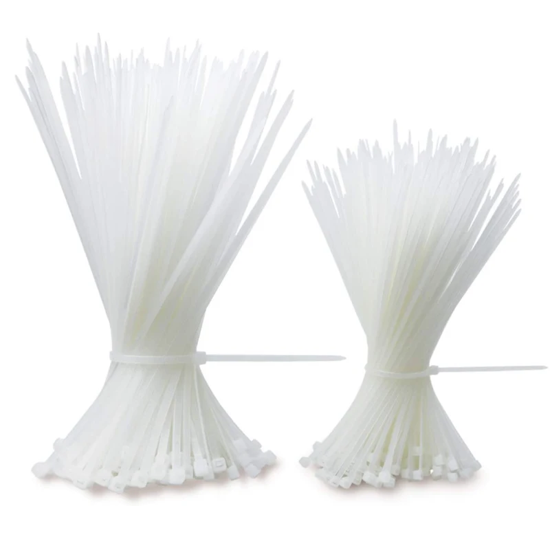 100pcs 3X150Ties Whi