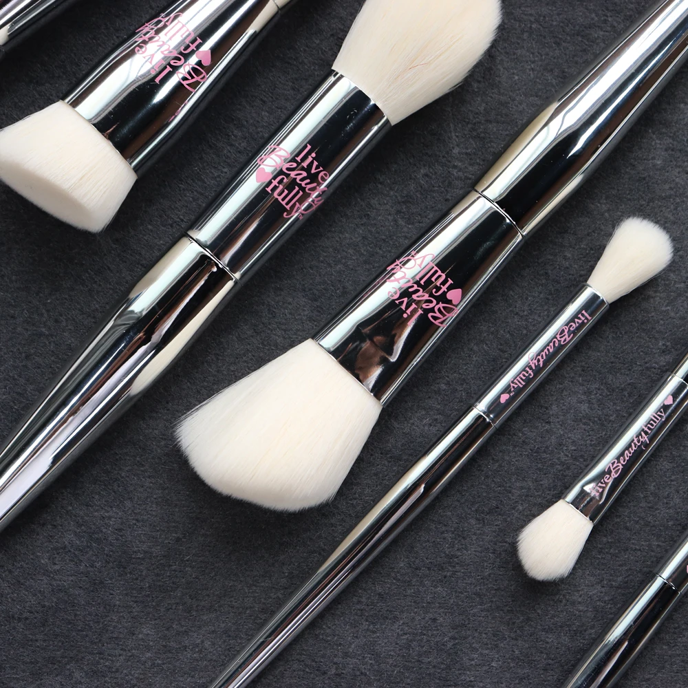 Набор кистей для макияжа IT Cosmetics 9 шт. профессиональный серебристый хромированный