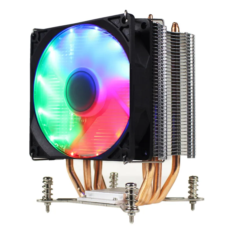 3/4PIN RGB светодиодный кулер для процессора 4-Heatpipe 12 в 9 см радиатор охлаждения для LGA 2011X79X99X299