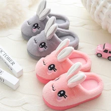 Plush Slippers Indoor Shoes Furry Baby-Girls Rabbit Boys Winter Children's Home Cute