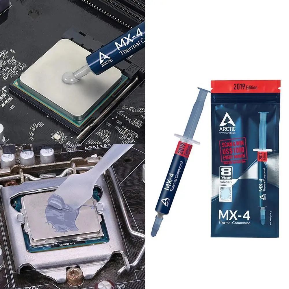 Arctic MX/4HY810 OP охлаждающая видеокарта 4g термопаста силиконовая трубка MX 4 кулер