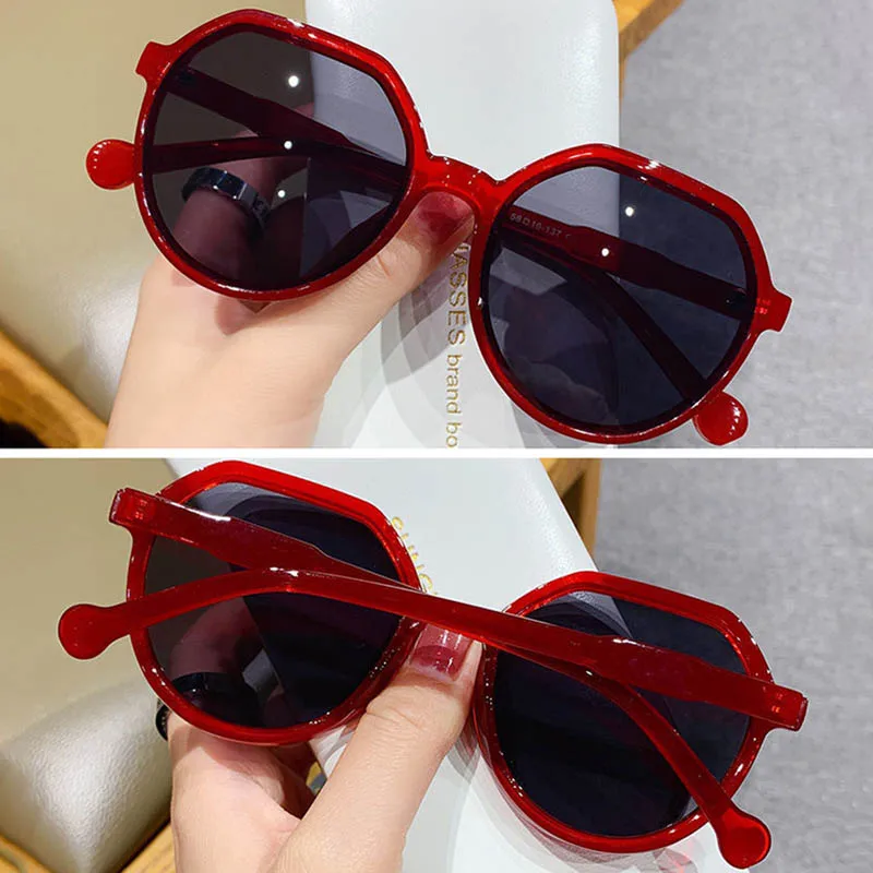 2021 Fashion Style All-match Trend Sunglasses Personalized Round Frame Sunglasses Ins Trend Candy Color Big Frame Sunglasses round sunglasses women