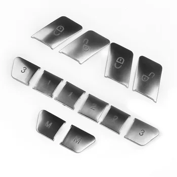

Set Decoration Cover Trim Front Chrome Door Lock Button For Mercedes Benz W204 W212
