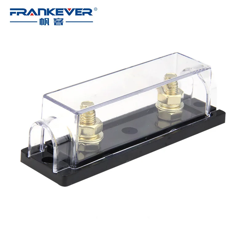 

FrankEver High Quality 0/4GA In-0/4GA Out Pure Gold Plated ANL Fuse Holder Suit for Car