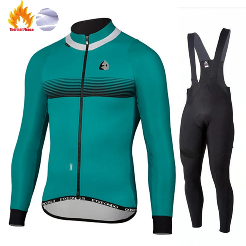 Etxeondo, длинный рукав, Джерси для велоспорта, одежда для горного велосипеда, Зимняя Теплая Флисовая одежда, велерклединг, комплекты для зимы - Color: fleece set 8