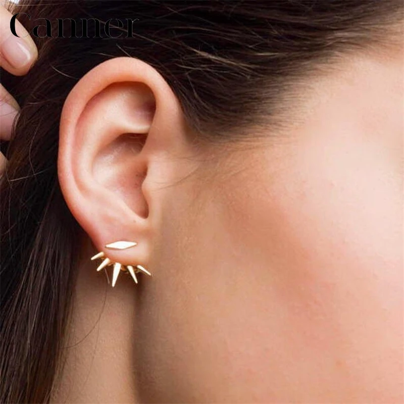 

1 pair 925 Sterling Silver Stud Earrings Fashion Personality finger Skeleton vertical strip Shaped Earrings for Women Best Gift