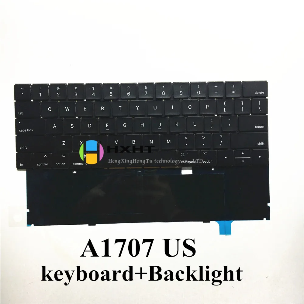 Оригинальная используемая клавиатура A1707 US для Macbook Pro retina 1" A1707 US клавиатура ноутбука EMC3072 EMC3162 год - Цвет: KB with BL