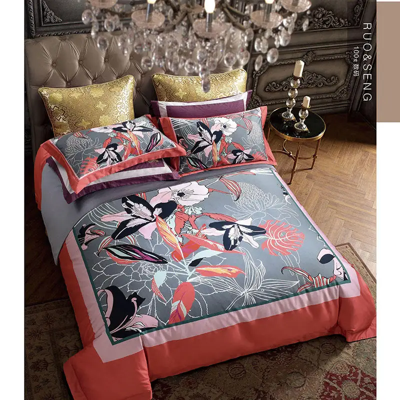 100S Moreton Garden Bedding Set High density Egyptian cotton Bedding