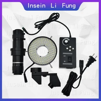 

Industrial Video 3D Microscope Camera Zoom C-Mount Lens 2D 3D Switching Manual Magnifying Glass 4 Zones LED Light Source