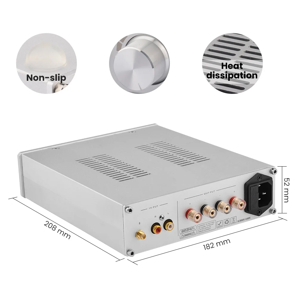 Усилитель высокой мощности BRZHIFI TPA3255 QCC3003 Bluetooth 5 0 300 Вт + 2 каналов Hi Fi стерео аудио