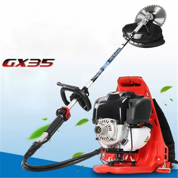 

TM-BG335C Four-stroke GX35 Petrol Lawn Mower Backpack/Side-Mounted Type Grass Trimmer Portable Grass Mower 1000W 9500r/min 0.63L