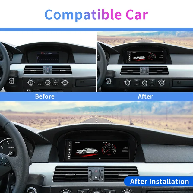 8 الأساسية أندرويد 10 سيارة مشغل وسائط متعددة لسيارات BMW E60 E90 E92 2005 2012 واي فاي 4G سيم 4 + 64GB BT IPS شاشة تعمل باللمس لتحديد المواقع نافي Carplay-2