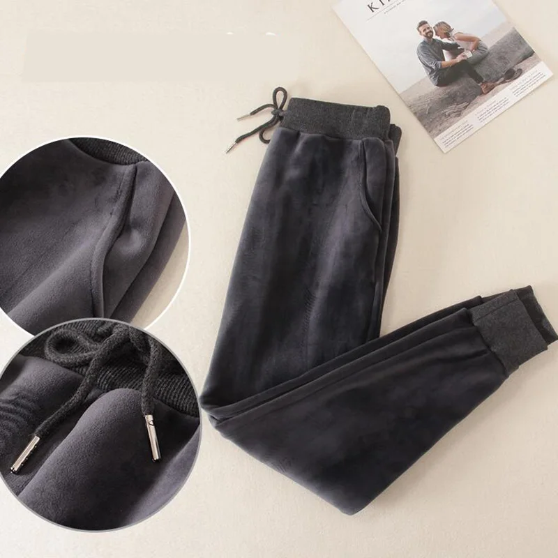 2020 Winter Women Pants Plus Size Casual Women's Long Trousers Thick Plus velvet warm Harem Pants Loose Gold velvet Sweatpants 2020 Winter Women Pants Plus Size Casual Women's Long Trousers Thick Plus velvet warm Harem Pants Loose Gold velvet Sweatpants