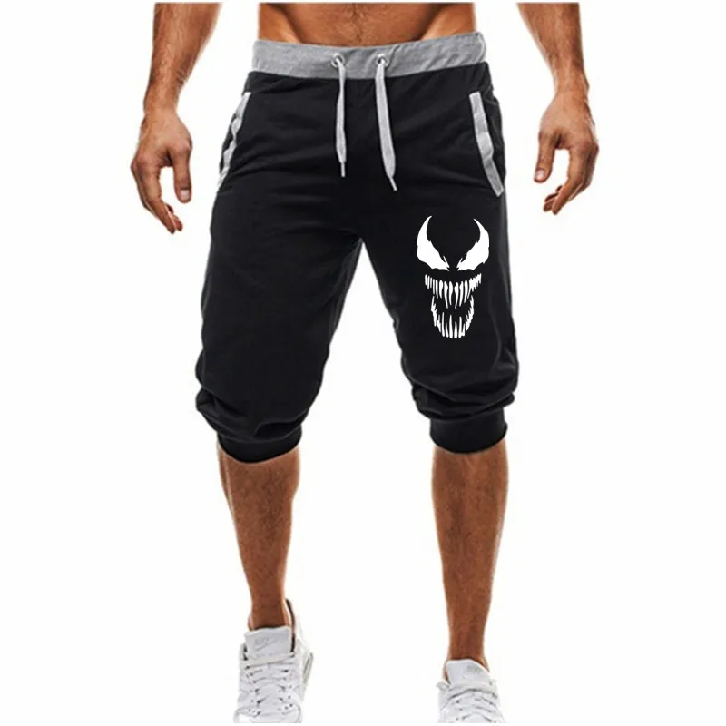 Skull venom Running Shorts Men Sports Jogging Shorts Summer Casual Pockets Men's Gym Men Sport gyms Short Pant Men 2020