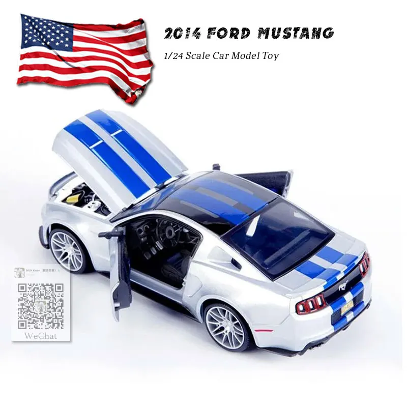 MAISTO 1/24 масштабная модель автомобиля игрушки США Ford Mustang уличный гонщик литая металлическая модель автомобиля игрушка для коллекции, подарка, детей