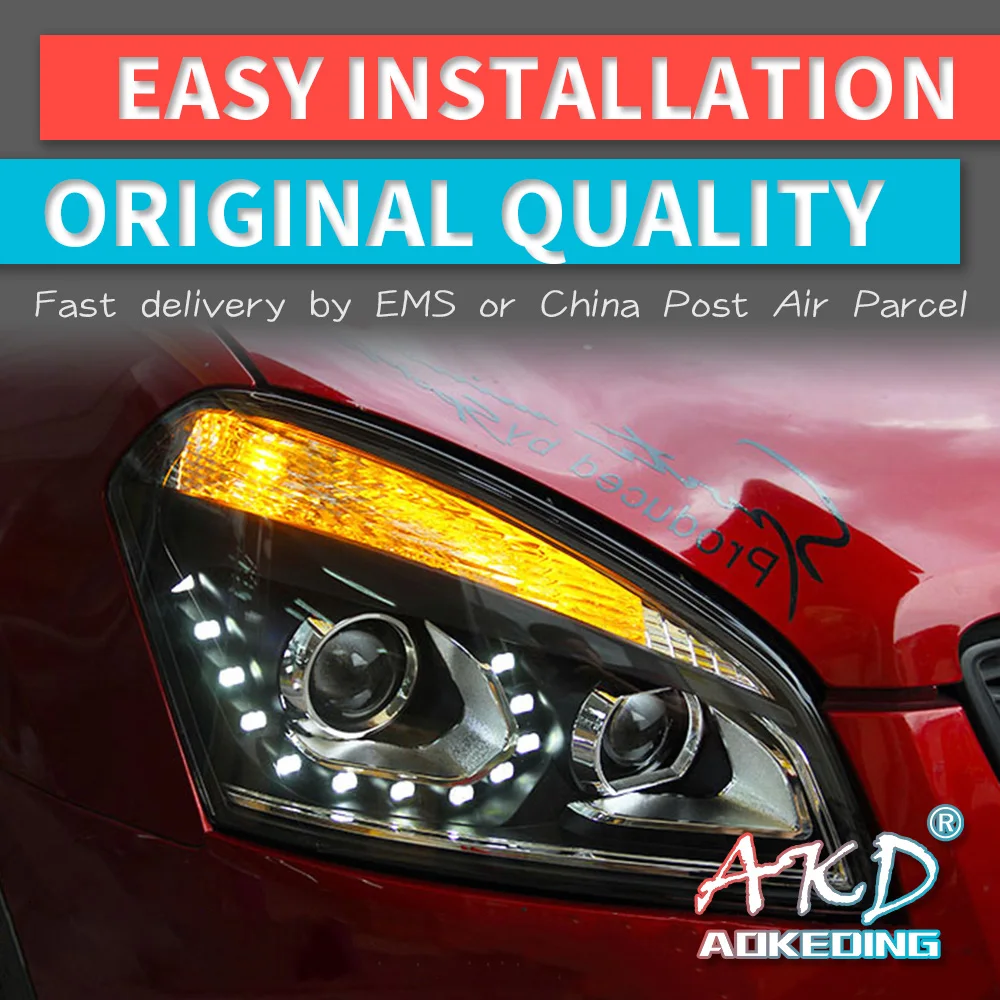 Akd Tuning Cars Headlight For Nissan Qashqai 20082016 Headlight Led