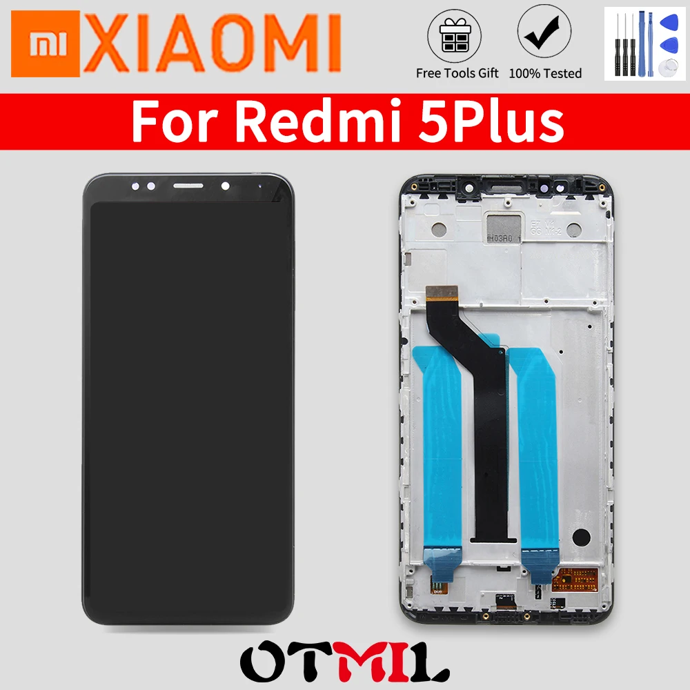 OTMIL 5,9" ЖК-дисплей для XIAOMI Redmi 5 Plus ЖК-дисплей сенсорный экран с рамкой дигитайзер Замена для XIAOMI Redmi 5 Plus дисплей