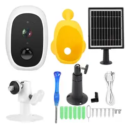 Wifi 1080p hd ip67 à prova dip67 água visão noturna 2 way intercom câmera ao ar livre solar alimentado com 1.6w painel solar câmera de intercomunicação