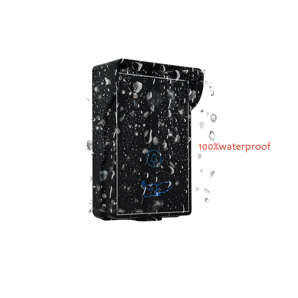 1 Set 7" Video Door Phone Intercom Doorbell Touch Button Unlock Night Vision Security CCTV Security Camera visitor doorphone
