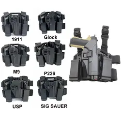 Охотничья кобура для пистолетов, тактическая кобура для страйкбола, ножная кобура для M9 92 Glock 17 19 HK USP 1911 SIG P226, чехол для пистолета, армейская