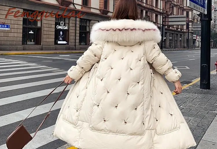 Модное женское теплое шерстяное длинное пальто с капюшоном, Дамское ветрозащитное меховое пальто с капюшоном, плотное пальто с карманами, парка, стеганые куртки, зимние женские