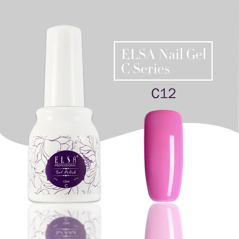 C12 Elsa УФ-гель, Новое поступление, дизайн ногтей, маникюр, 29 цветов, УФ-светодиодный, отмачиваемый, эмалированный Гель-лак, лак - Цвет: C12