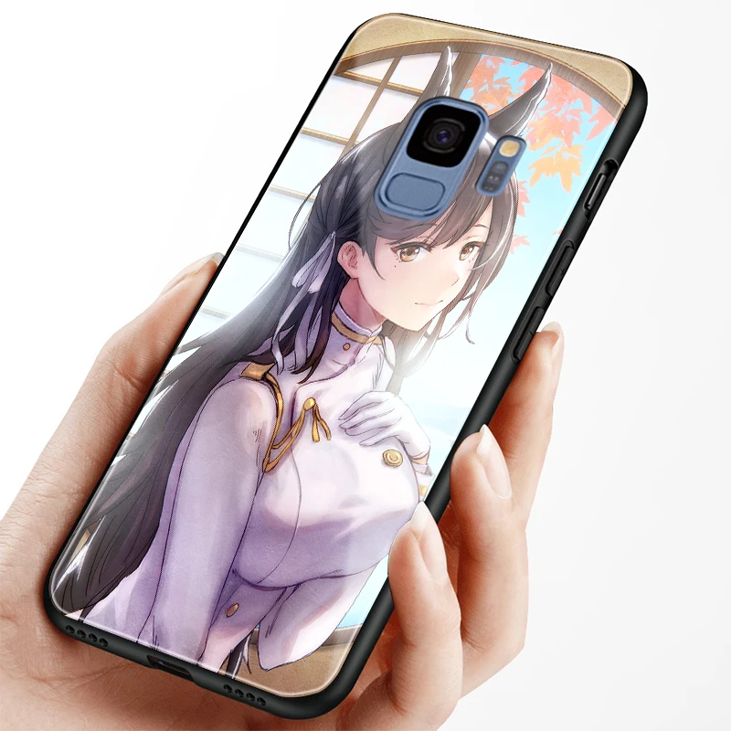 Мягкий силиконовый чехол Atago с закаленным стеклом для Samsung Galaxy S8 S9 S10e S10 S20 Ultra Note 8 9