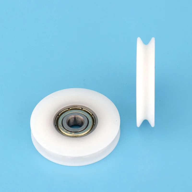 Fixed Pulley 1pcs 5*30*6mm 625zz wrapped bearing pulley V grooved U grooved rolling pulley wire guide wheel POM polyformaldehyde wheel fixed pulley roller guide wheel