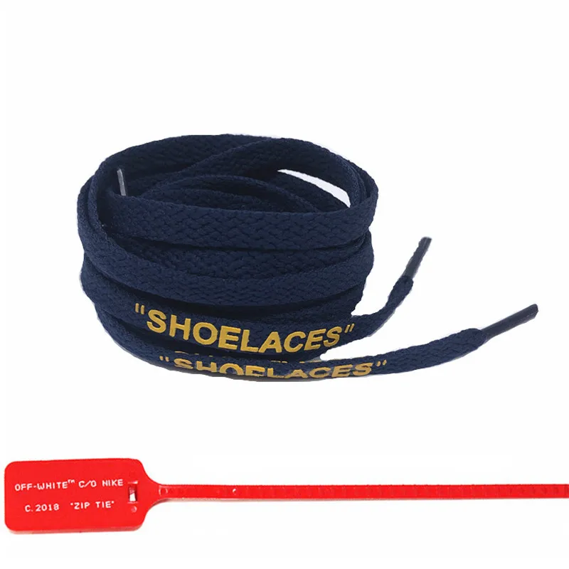 Navy-Yellow Print Новинка 4" /55"/6" " шнурки "силиконовые печатные шнурки на молнии белые шнурки десять шнурков для кроссовок Boost для AJ - Цвет: Navy-Yellow Print