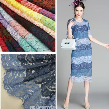 

1yard * 150cm eyelash lace fabric high quality French lace fabric DIY Clothes Wedding Dress Accessories