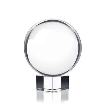 

K9 Sphere Crystal Ball Glass Lens Clear Ornament 3D Magic Meditation Feng Shui Valentines Day Photo Props Home Gift Decoration