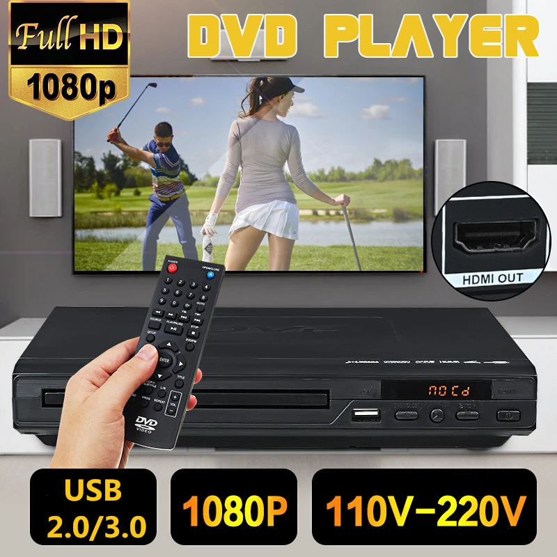 Home 1080p Full Hd Dvd Player Usb Multimedia Digital Dvd Player Tv Support Hdmi Compatible Usb2 0 3 0 Cd Svcd Vcd Mp3 Mp4 Video Dvd Vcd Player Aliexpress