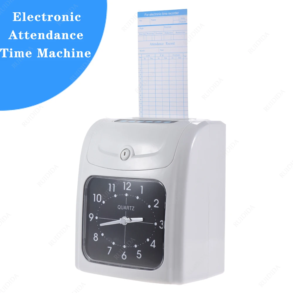 Electronic Employee Time Clock Recorder Attendance Machine or Time Card for  Recorder Time Recording for Office Factory Warehouse