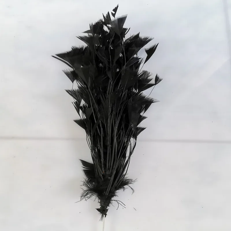Черный 1 пучок красивые индейки featherприблизительно 30 см свадебные корсажи Перья Ремесло для головного убора Свадебные украшения Аксессуары - Цвет: Черный
