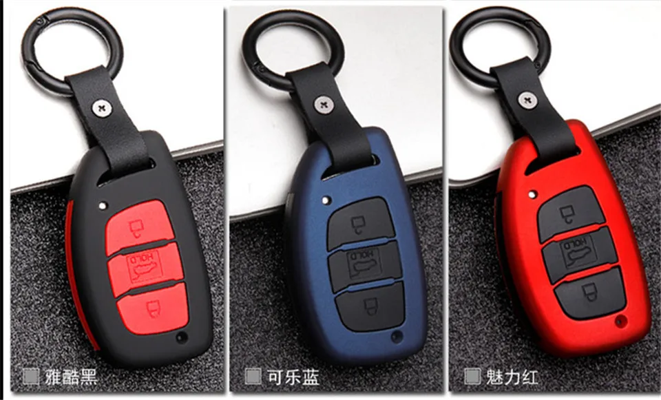 Auto Chiave a distanza Della Copertura di Caso Per Hyundai IX25 IX35 I20 I30 I40 hb20 Santa Fe Creta Solaris 2017 3 Bottoni chiave Borsette in fibra di carbonio - Hd2448d7241804f998a7059779c9c446c7