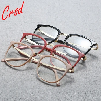 

CRSD 2020 Anti Blue Light Blocking Round Retro Men Women Reading Glasses Ultra-light Presbyopia Eyeglasses MensEyeglass Frame