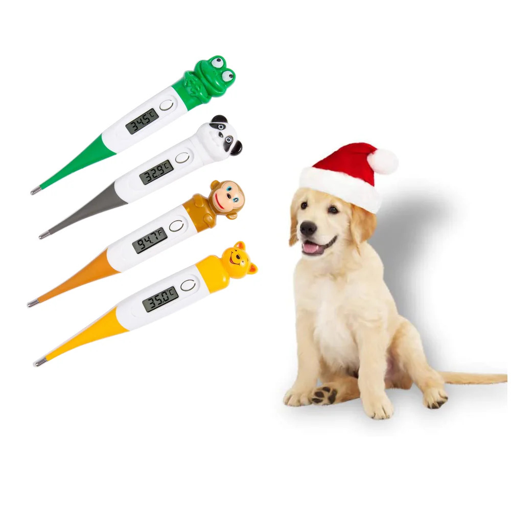 Termómetro Digital con Led para mascotas, termómetro de cuerpo veterinario, impermeable, para perros, caballos, gatos, ovejas