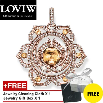 

Rose Golden Pendant SPLENIC CHAKR, Brand Silver Jewelry Thomas sabor Style Necklace Accessorie Gift For Woman
