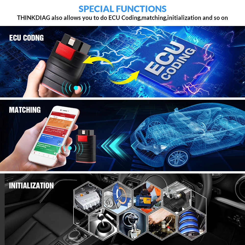 Thinkdiag Old Version Automotive Diagnostic Tools With Full System OBD2 Scanner PK X431 iDiag Easydiag 3.0 best car inspection equipment