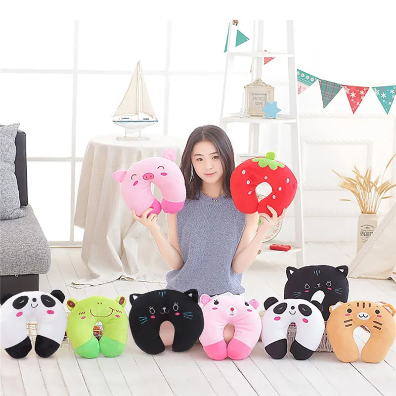 

Travel Cushion children neck pad super soft cervical pillow toy animal Christmas gift Halloween sleep neck pain car seat #4g02