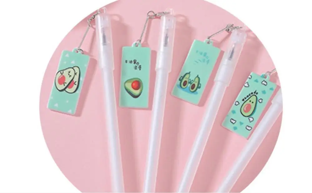korea Avocado pendant gel pen cartoon neutral pen student prize school office black write pen promotion gift pen 0.5mm 48pc/lot