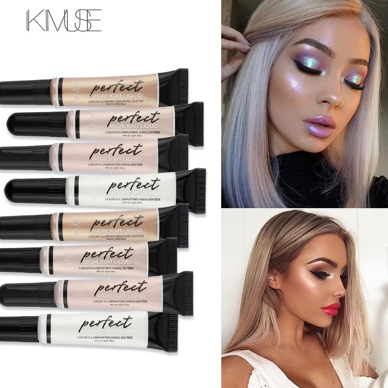 

KIMUSE Illuminator Makeup Liquid Highlighter Contouring Face Brightener Concealer Highlighter Primer Bronzer Glow Kit Comestit