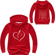 DLF 2-16Y Kuda Kartun Hoodie Anak-anak Lengan Panjang Berkerudung Pullover Musim Gugur Fashion Gadis Kaus Anak Laki-laki Sweater Streetwear(China)